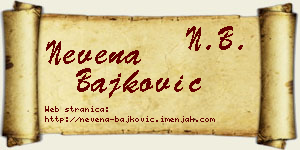 Nevena Bajković vizit kartica